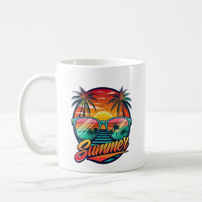 Café Caneca de Verão - Sol tropical refletido em vidro  (Esquerda)