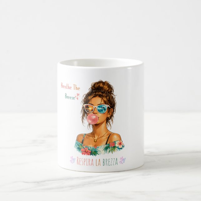 Café Caneca de Verão Tropical – Respire a Brisa (Centro)