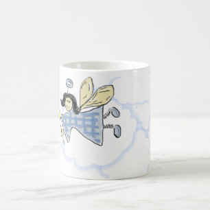 Café Caneca de Verificação Azul de Fada Caprichosa