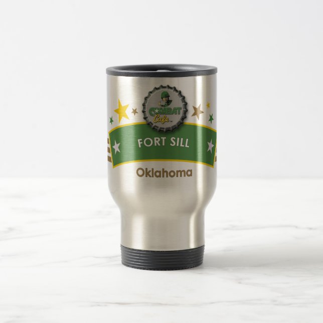 Café caneca de viagem de Fort Sill do combate, (Centro)
