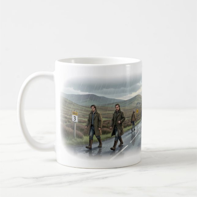 Café Caneca de Viagem de Milhas Chuvosas para a Jornada (Esquerda)