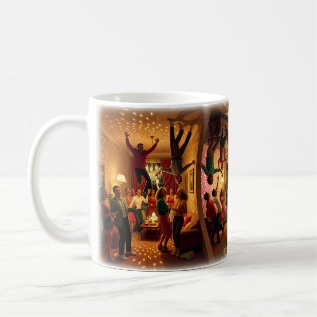 Café Caneca de Vibrações de Festa Dançando no Teto (Esquerda)