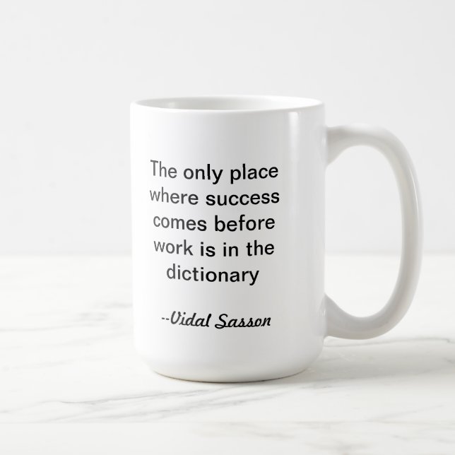 Café Caneca de Vidal Sasson que cita Entrepeneurship (Direita)