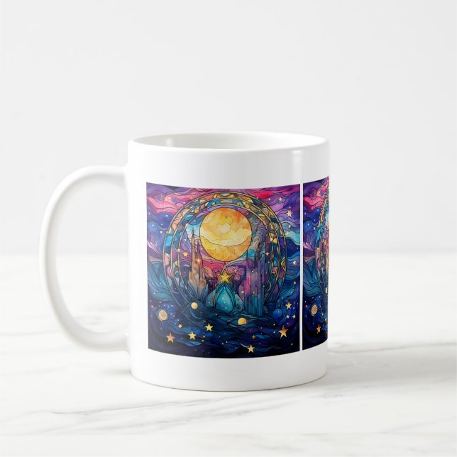 Café Caneca de Vidro Celestial (Esquerda)