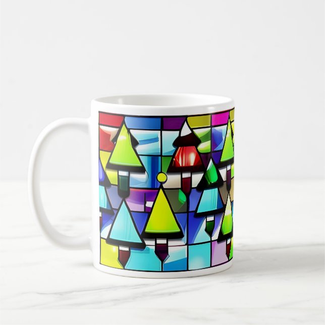 Café Caneca de Vidro Estreita de Árvore de Natal (Esquerda)