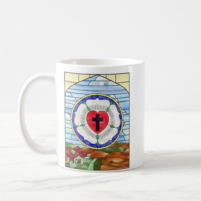 Café Caneca de Vidro Temperado Rosa de Lutero (Esquerda)