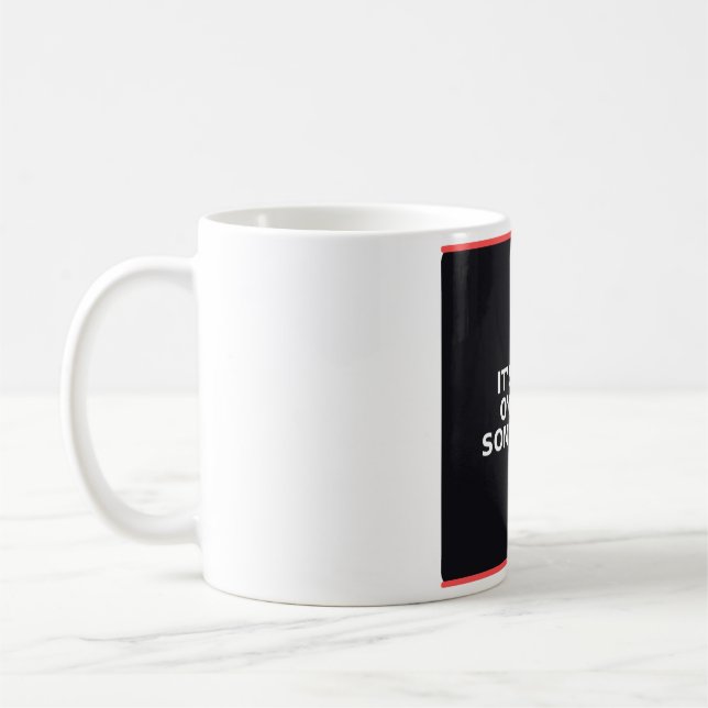 Café Caneca de Vinho Engraçada - É Hora do Vinho em Alg (Esquerda)