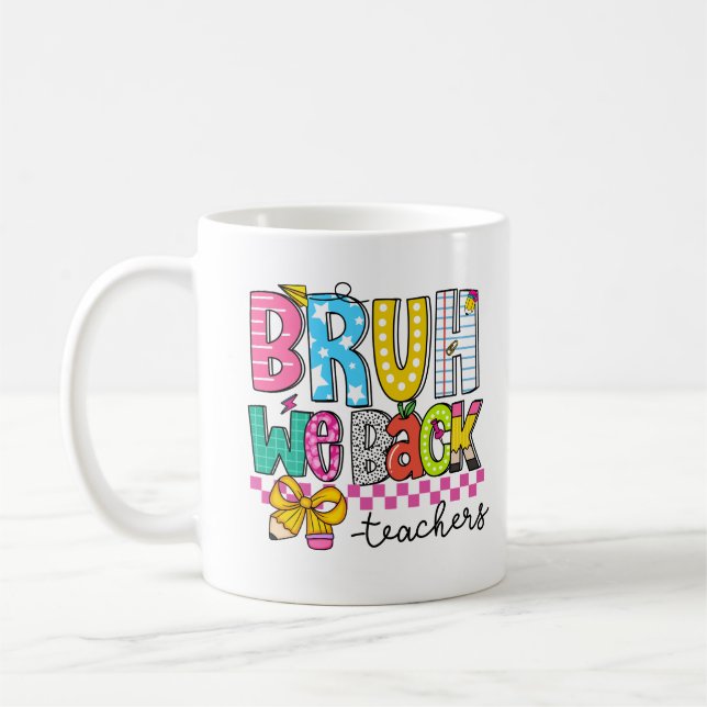 Café Caneca de volta às aulas para professor com design (Esquerda)