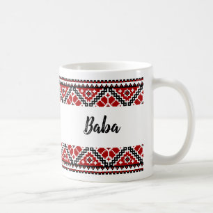 Café Caneca de vyshyvanka/bordado Baba ucraniano