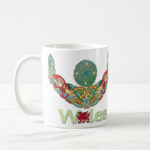 Café Caneca de Wales com céltico Knotwork
