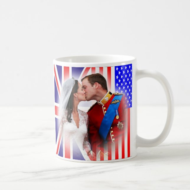 Café Caneca de William & de Kate Grâ Bretanha-América (Direita)