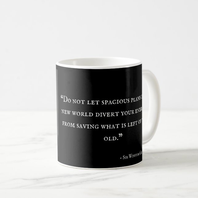 Café Caneca de Winston Churchill - citações 19 (Frente Esquerda)