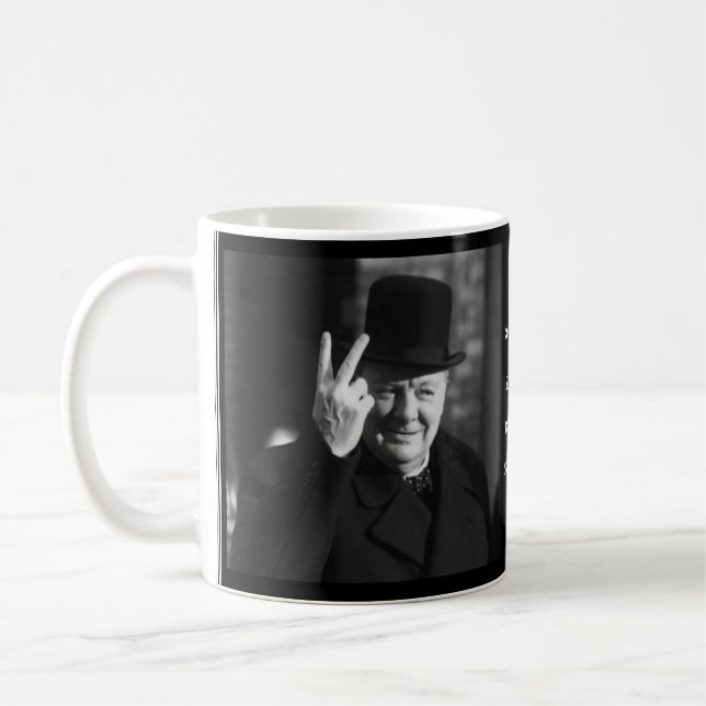 Café Caneca de Winston Churchill - citações 8 (Esquerda)
