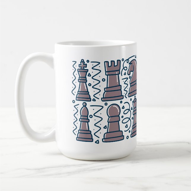 Café Caneca de Xadrez (Esquerda)