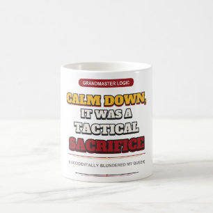 Café Caneca de Xadrez Sacrifício Tático