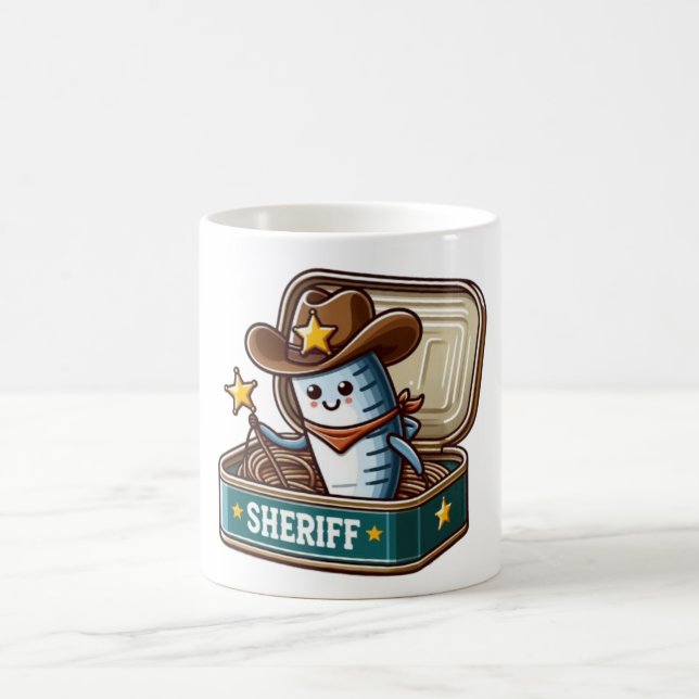 Café Caneca de Xerife Cowboy Sardinha Retro (Centro)