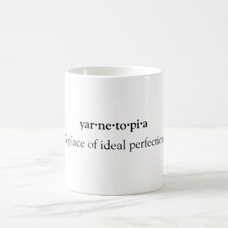 Café Caneca de Yarnetopia para amantes do Crochet e da