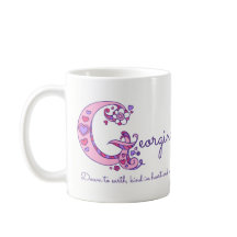 Caneca decorativa do monograma de G do significado