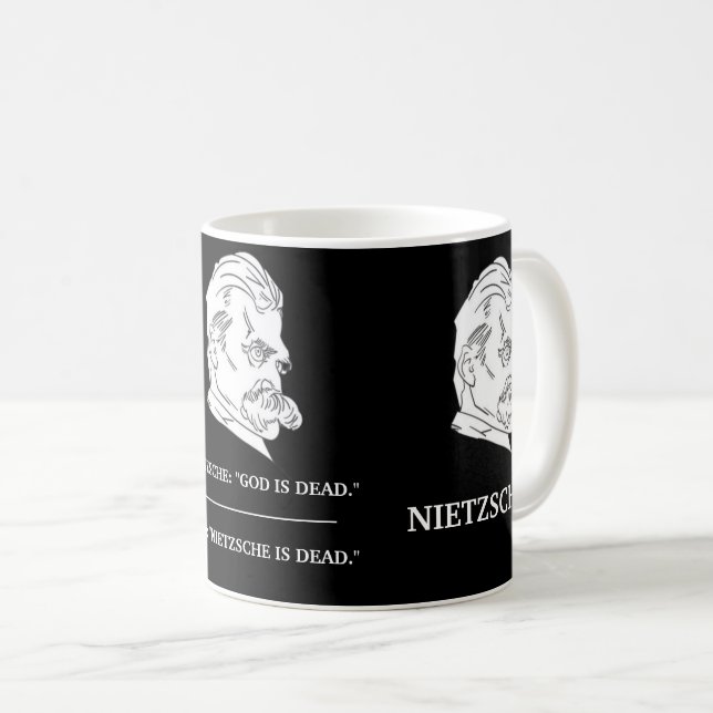 Café Caneca "Deus está Morto" de NIETZSCHE (Frente Esquerda)
