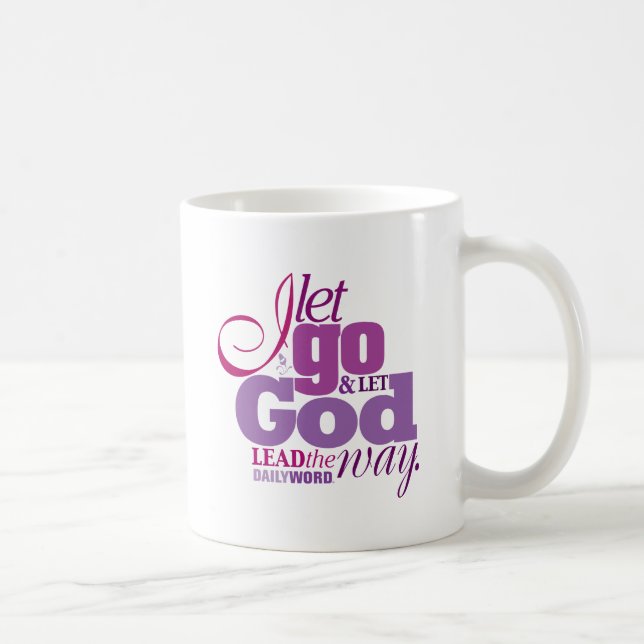 Café Caneca DIÁRIA do deus de WORD® "deixe vão, deixam" (Direita)