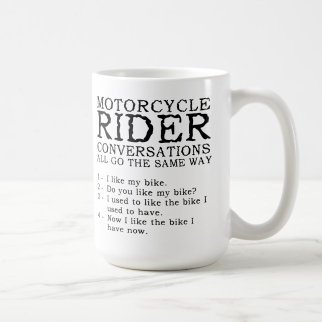 Café Caneca Divertida Conversas de Motocicleta (Direita)