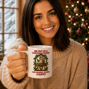 Café Caneca Divertida de Buffet de Esquilo de Comedouro