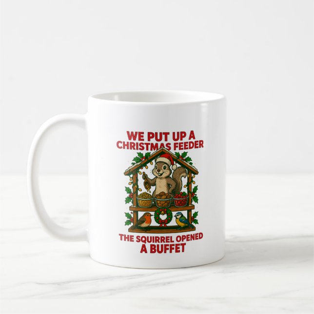 Café Caneca Divertida de Buffet de Esquilo de Comedouro (Esquerda)