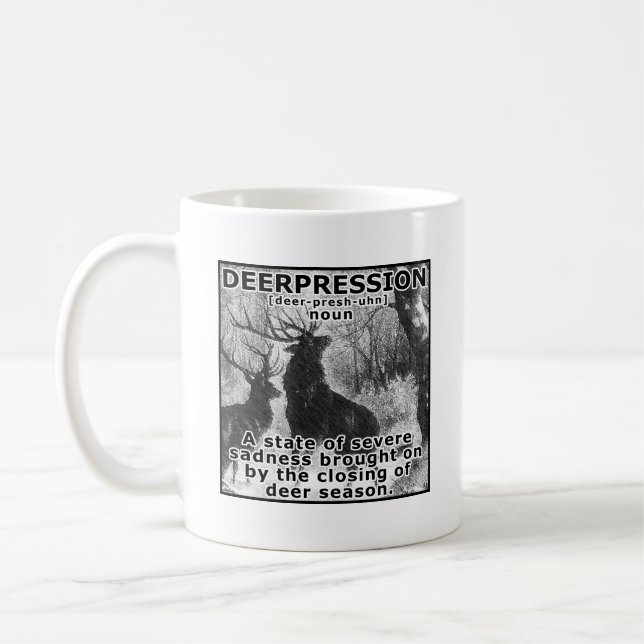 Café Caneca Divertida de Caça à Depressão (Esquerda)