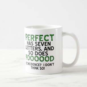 Café Caneca Divertida de Comida Perfeita ou Caneca de V