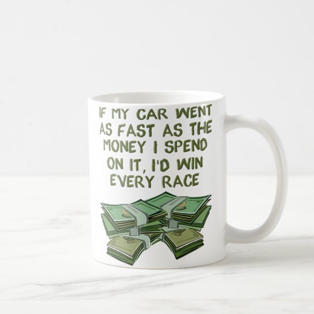 Café Caneca Divertida de Corrida de Carros (Direita)