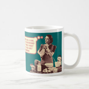 Café Caneca Divertida de Dona de Casa Retro