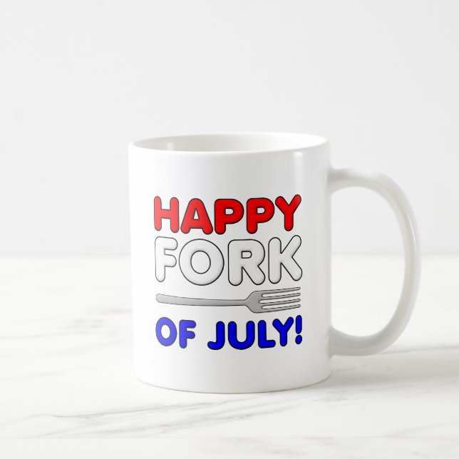 Café Caneca Divertida de Garfo de Julho (Direita)