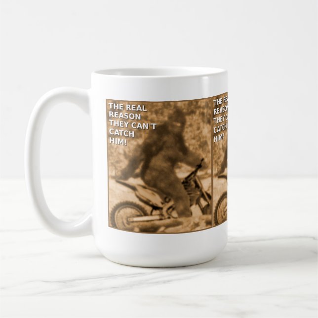 Café Caneca Divertida de Moto Cross Big Foot Sasquatch  (Esquerda)