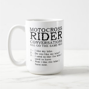 Café Caneca Divertida de Moto de Trilha Conversas de Mo