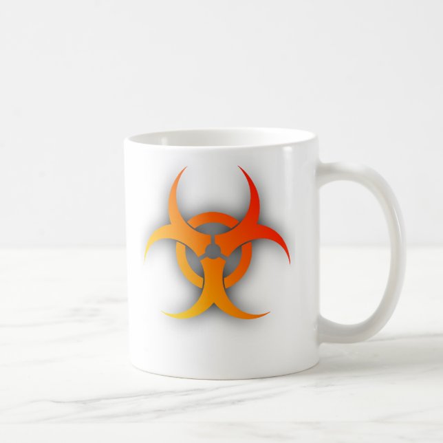 Café Caneca Divertida de Perigo Biológico Humor (Direita)
