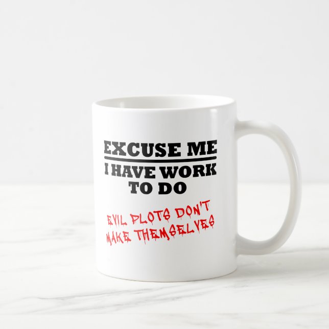 Café Caneca Divertida de Planejar o Mal (Direita)