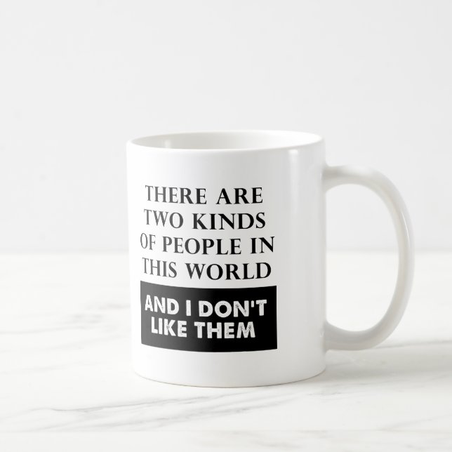 Café Caneca Divertida Dois Tipos de Ódio (Direita)