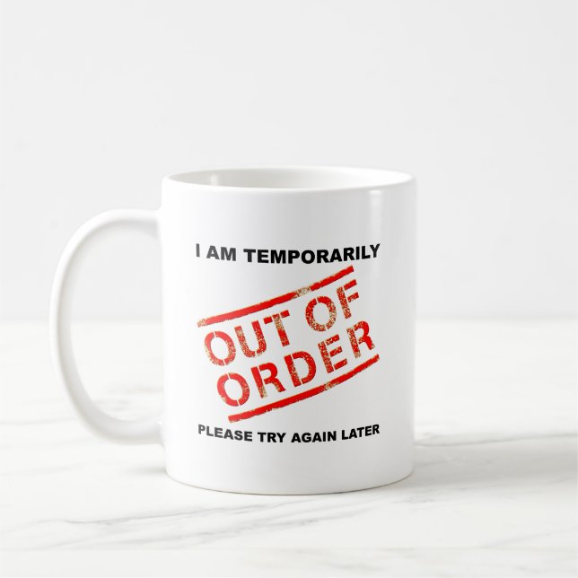 Café Caneca Divertida Fora de Serviço (Esquerda)
