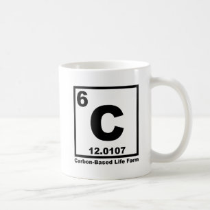 Café Caneca Divertida Forma de Vida à Base de Carbono
