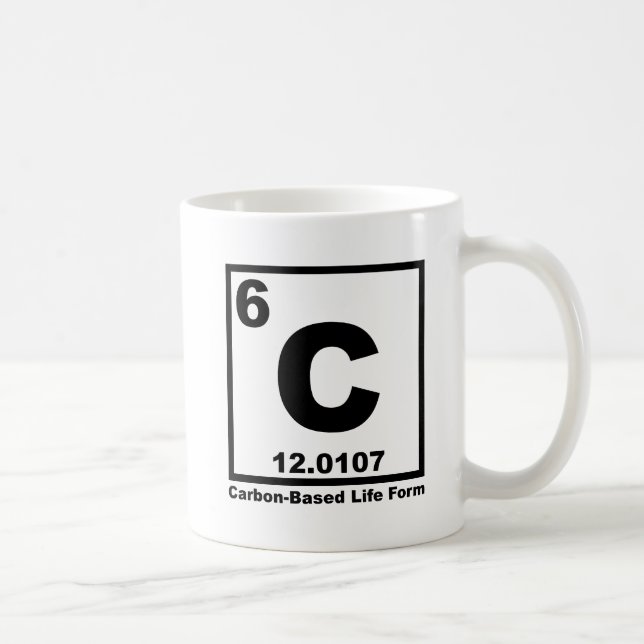Café Caneca Divertida Forma de Vida à Base de Carbono (Direita)