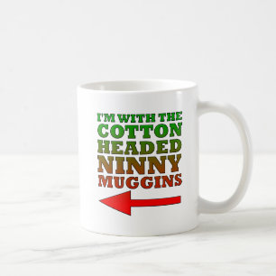 Café Caneca Divertida Idiota de Cabeça de Algodão