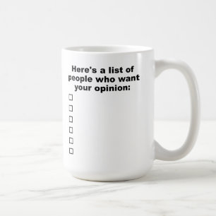 Café Caneca Divertida Lista de Opinião