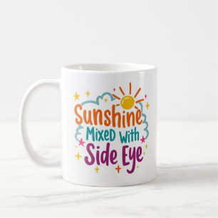 Café Caneca Divertida Mistura de Sol com Olhar de Esqui
