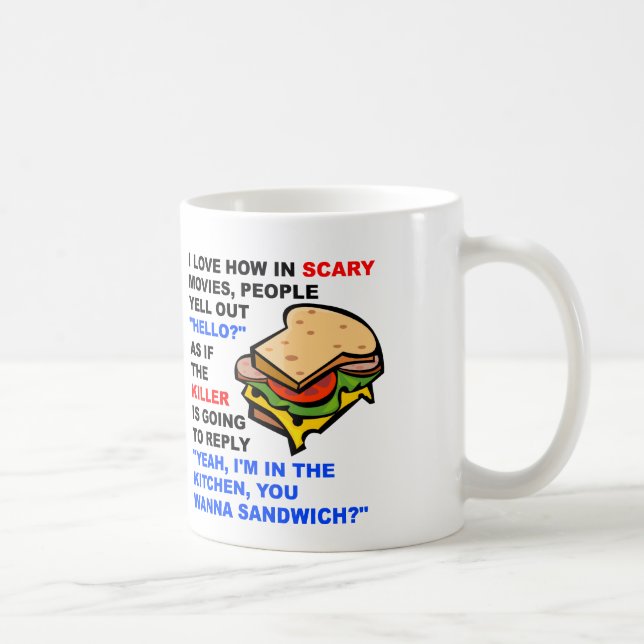 Café Caneca Divertida Olá Filme de Terror (Direita)