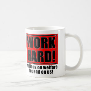 Café Caneca Divertida ou Caneca de Viagem Trabalhe Duro