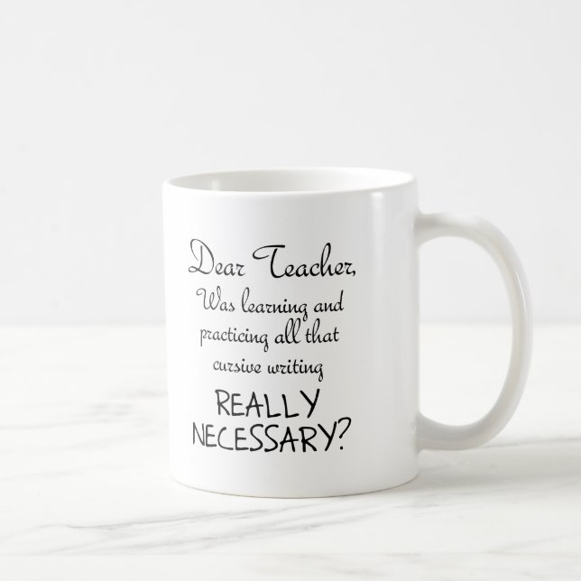 Café Caneca Divertida Prática de Letra Cursiva (Direita)