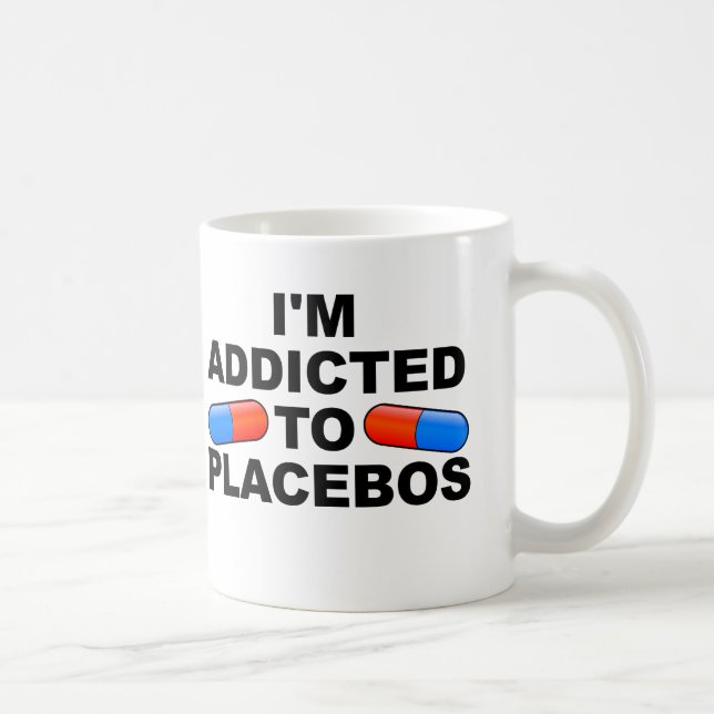 Café Caneca Divertida Viciado em Placebos ou Caneca de  (Direita)