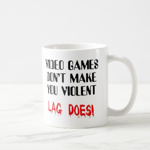 Café Caneca Divertida Violência Lag de Video Game