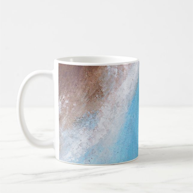 Café Caneca do abstrato de turquesa de Siena (Esquerda)