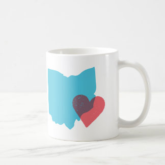 Café Caneca do amor da forma do estado de Ohio